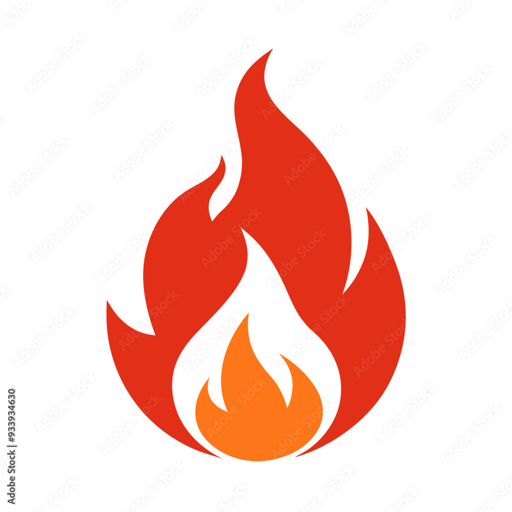 Fire Flame Logo design vector. Bonfire Silhouette Fire Flame Logo design vector. Bonfire Silhouette