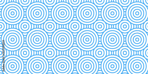 	
Abstract traditional geometric overlapping creative wave circle minimal lapping textile round vector texture. blue and white fabric element repeat swirl geometrical background.
