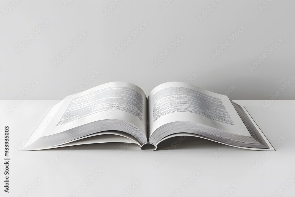 Open Book on a Minimalist Table Open Book on a Minimalist Table
