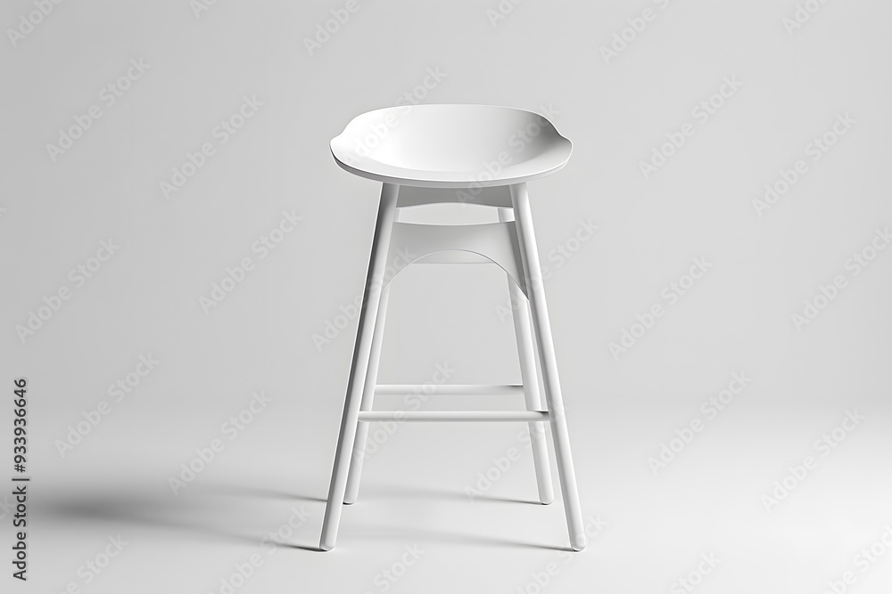 Sleek Modern White Bar Stool with Minimalist Design Sleek Modern White Bar Stool with Minimalist Design