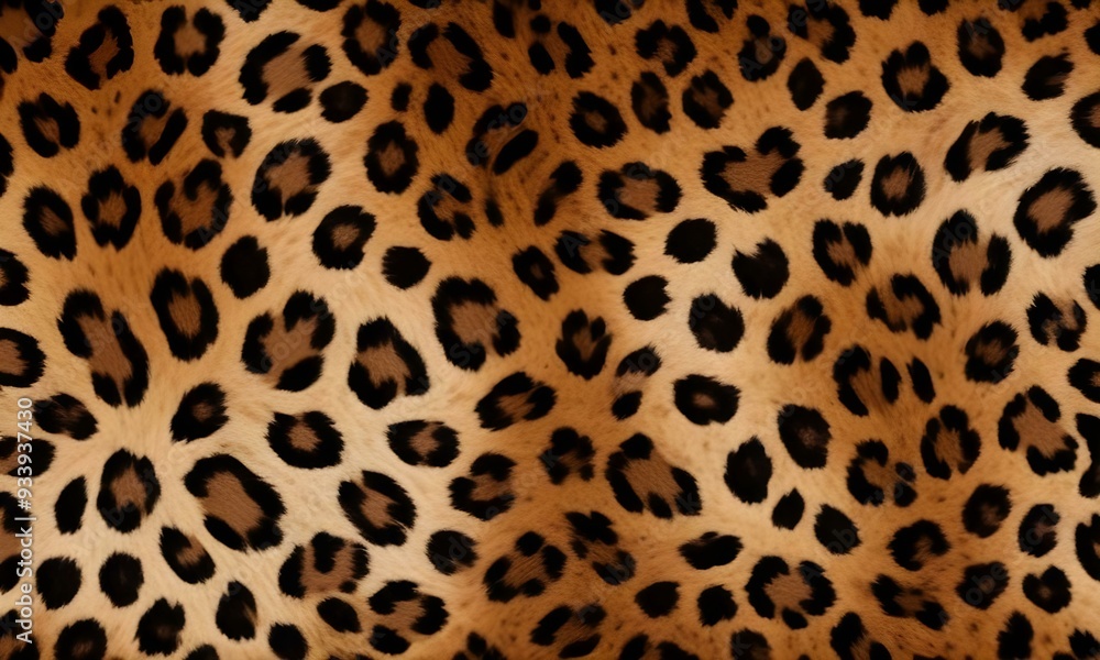Leopard print pattern , close-up view of the distinctive spotted fur texture of a leopard Leopard print pattern , close-up view of the distinctive spotted fur texture of a leopard
