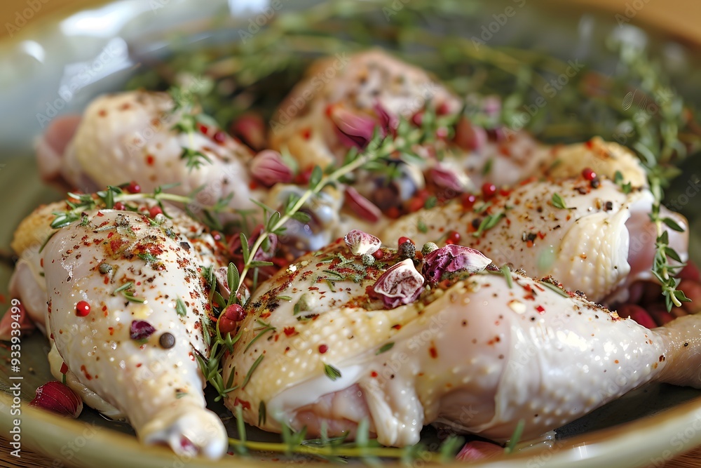 Flavorful Chicken Drumsticks Seasoned with Herbs and Spices Flavorful Chicken Drumsticks Seasoned with Herbs and Spices