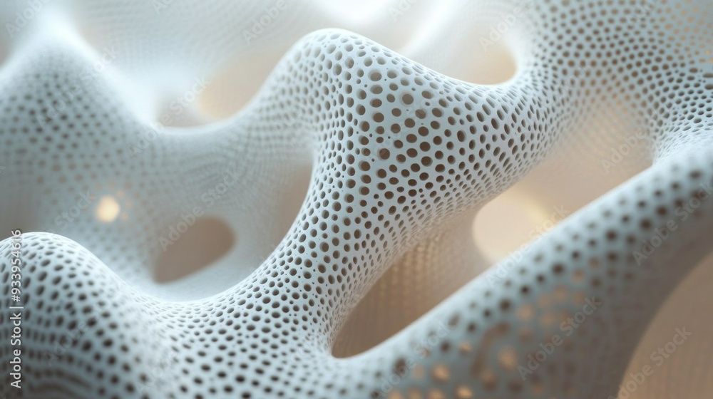 Abstract White Surface with Circular Perforations Abstract White Surface with Circular Perforations