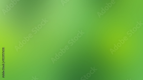 Soft, bright, vibrant and blurred green color gradient background. Abstract summery and springlike background with copy space. photo