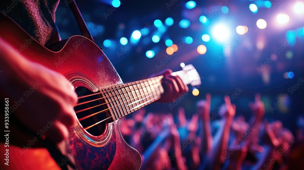 Obraz premium Crowd Cheering at a Music Concert