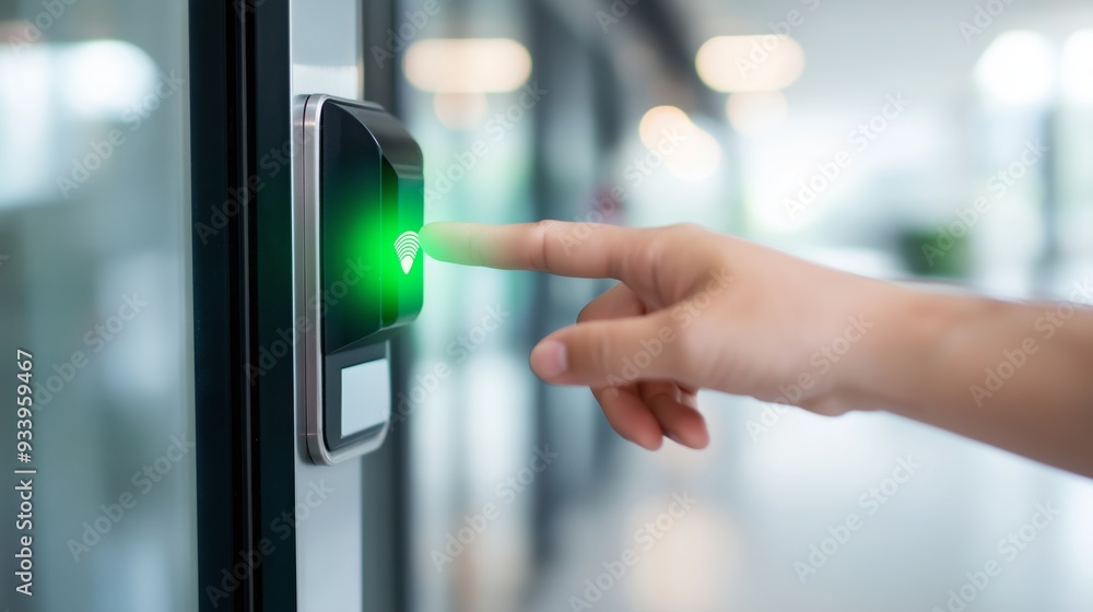Naklejka premium High-Tech Biometric Access Control