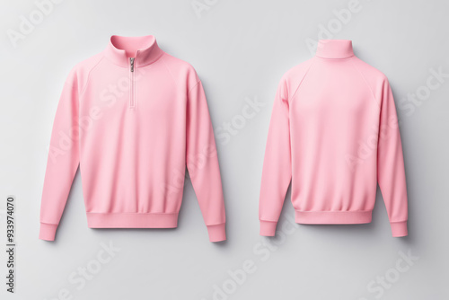 Wallpaper Mural pink quarter zip sweater mockup isolated design sweater Torontodigital.ca