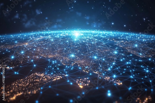 Digital map of australia network connectivity created with generative ai