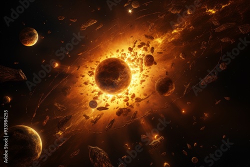 Cosmic Explosion: A Spectacular Display of Planetary Destruction photo