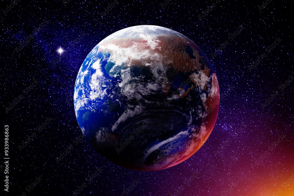 Obraz premium Planet Earth in space. Image elements furnished by NASA