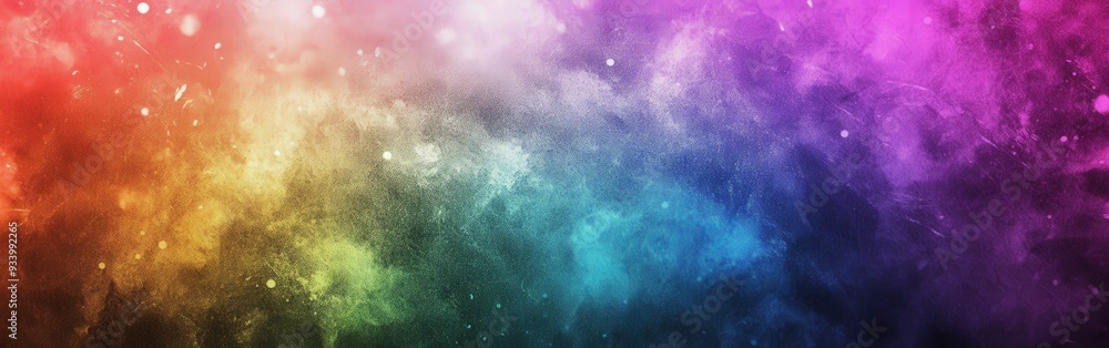 Fototapeta premium Vibrant abstract watercolor art with rainbow colors and textures