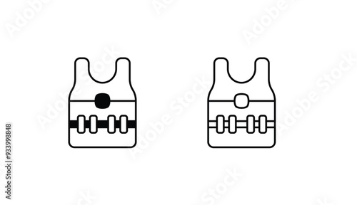 Bulletproof icon design with white background stock illustration