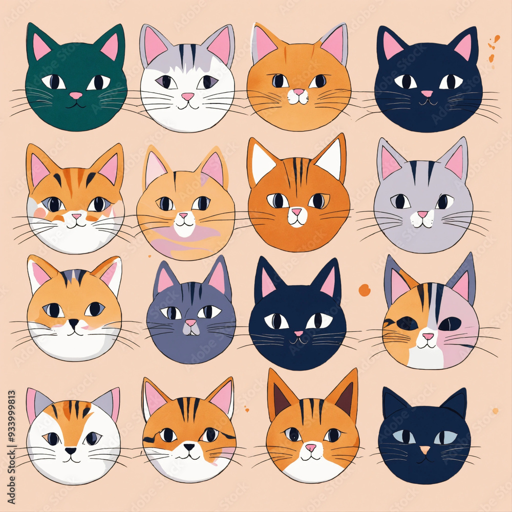 pattern with cats pattern with cats