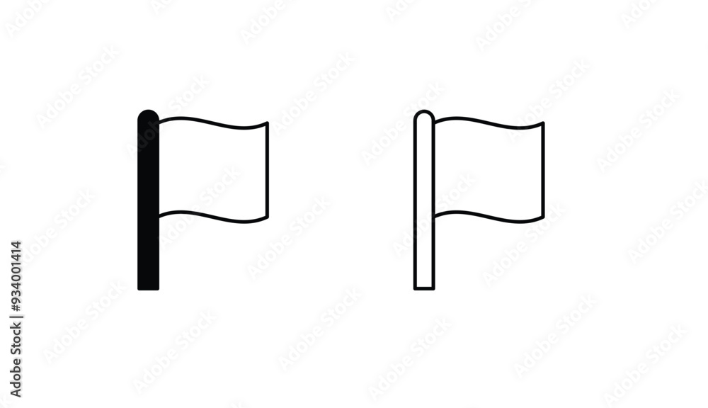 Waving Flag icon design with white background stock illustration Waving Flag icon design with white background stock illustration
