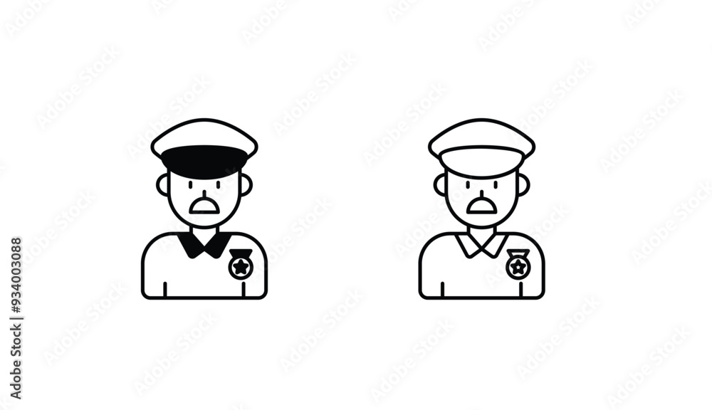 Commander icon design with white background stock illustration Commander icon design with white background stock illustration