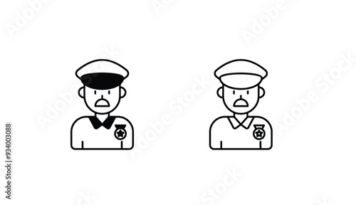 Commander icon design with white background stock illustration