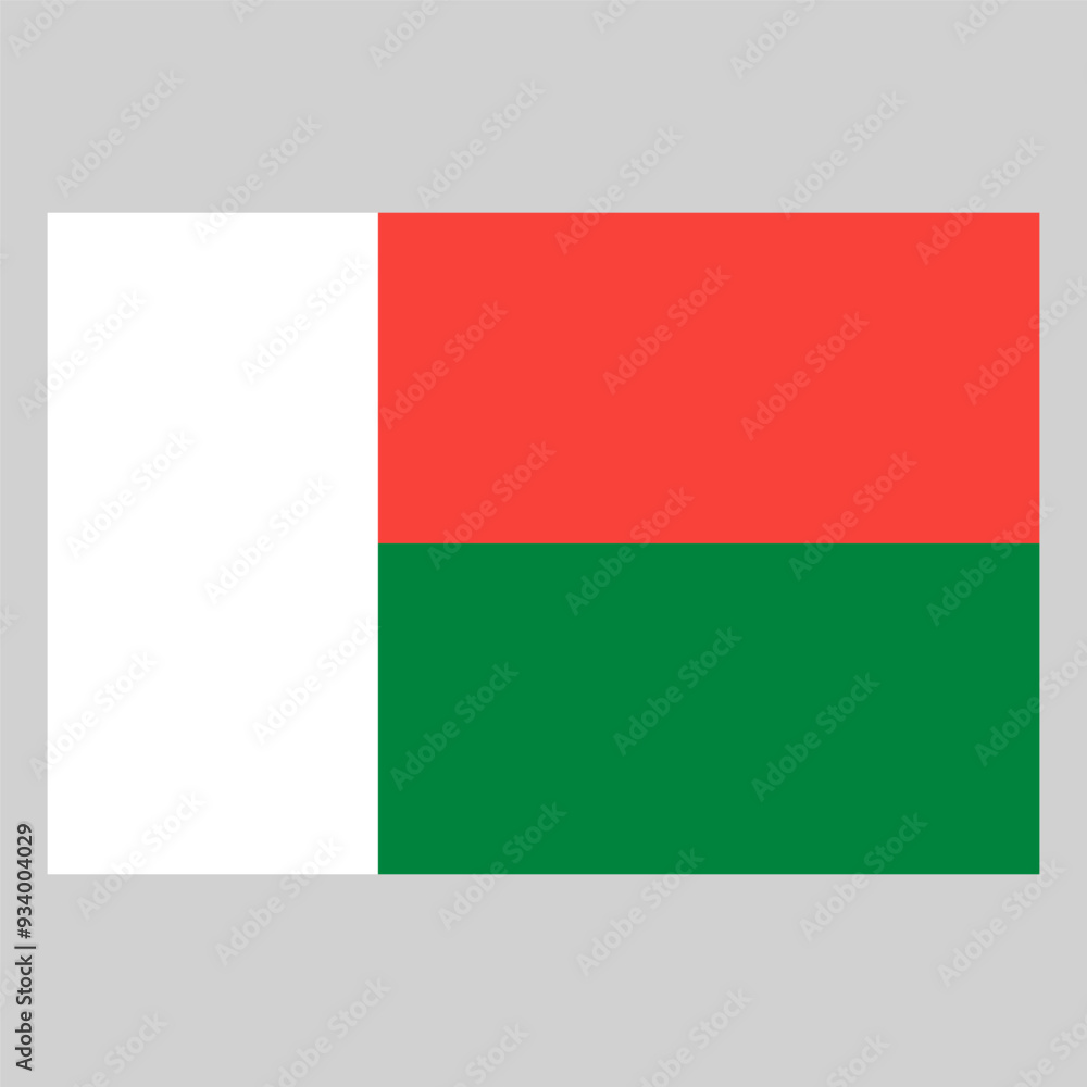 Flag of Madagascar, national symbol Flag of Madagascar, national symbol