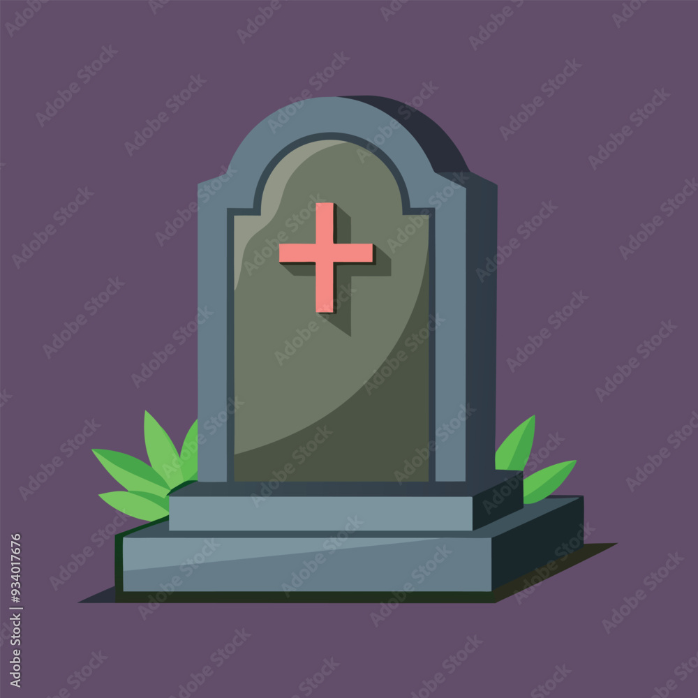 Obraz premium Gravestone Vector Design Illustration
