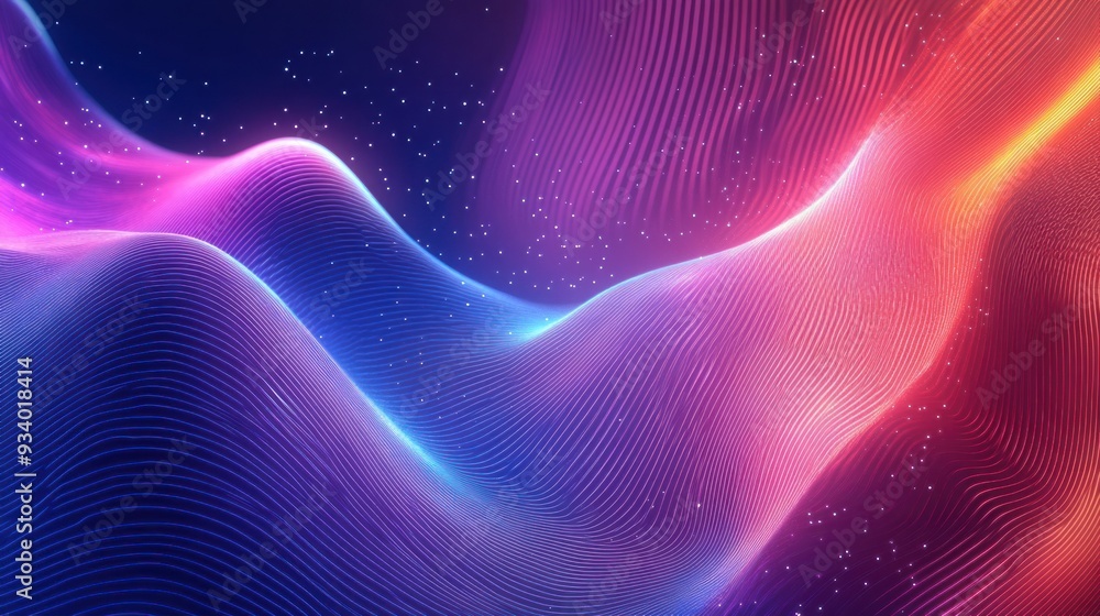 Abstract Digital Art: Flowing Lines of Light and Color Abstract Digital Art: Flowing Lines of Light and Color