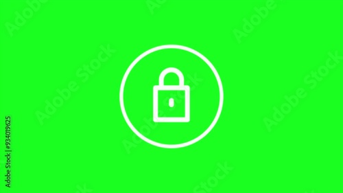 lock animation on green screen photo