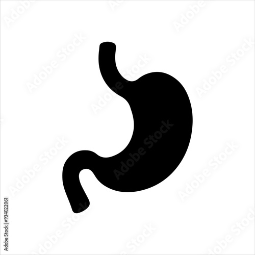 Human stomach silhouette vector illustration design on white background.