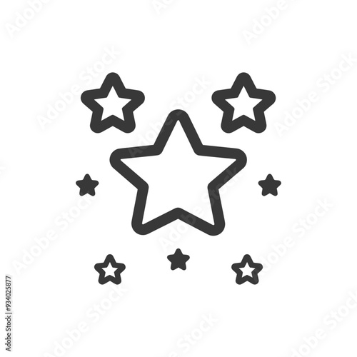 A large star surrounded by smaller stars symbolizing prominence or leadership