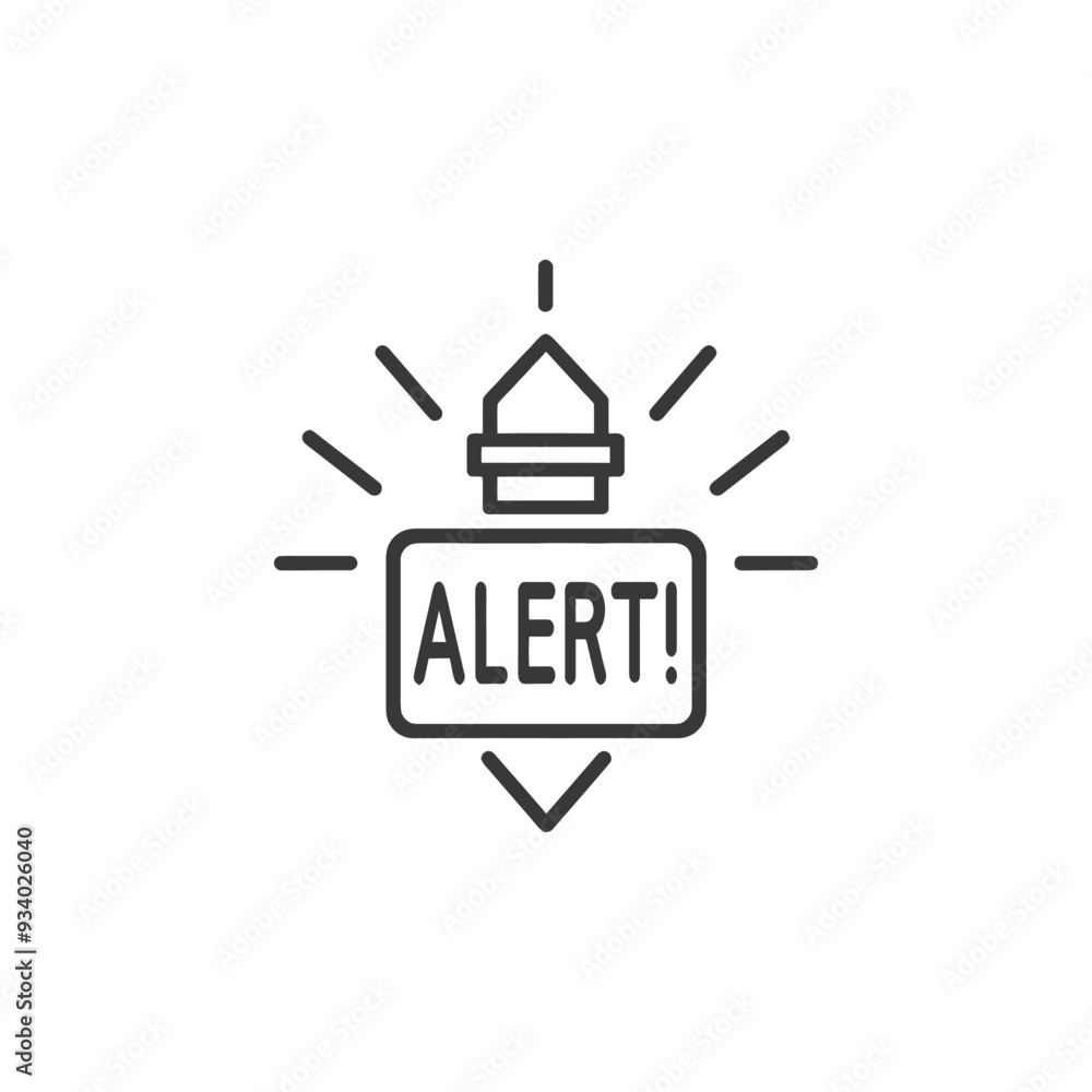 Alert Icon with Light and Speech Bubble Alert Icon with Light and Speech Bubble