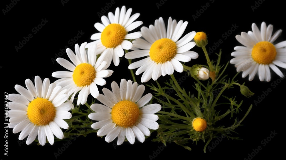 Fototapeta premium White daisies with yellow centers