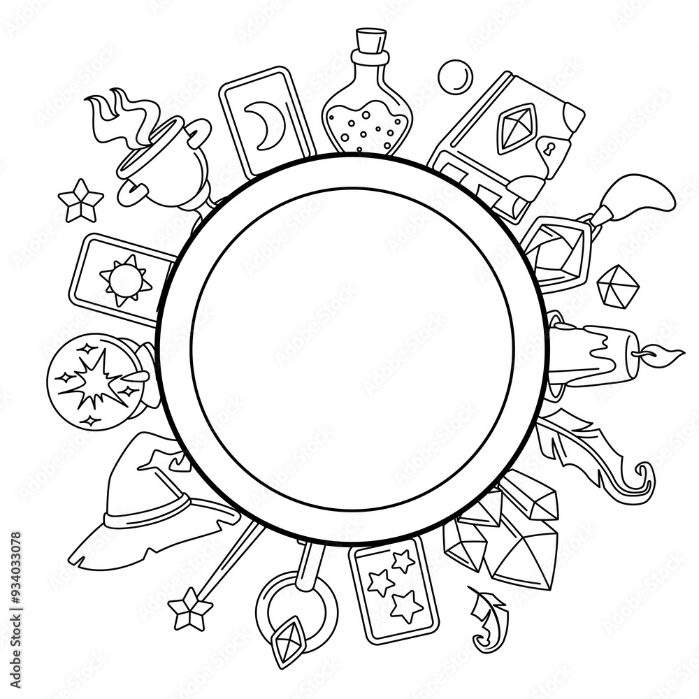 Background with magic items. Witchcraft alchemy mystery elements. Background with magic items. Witchcraft alchemy mystery elements.