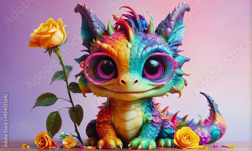 Baby Dragon with Sunglasses photo