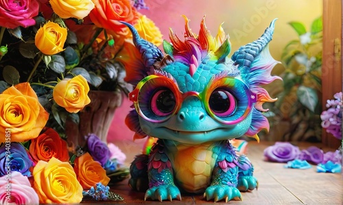 Baby Dragon with Sunglasses