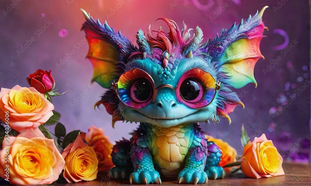 Baby Dragon with Sunglasses Baby Dragon with Sunglasses
