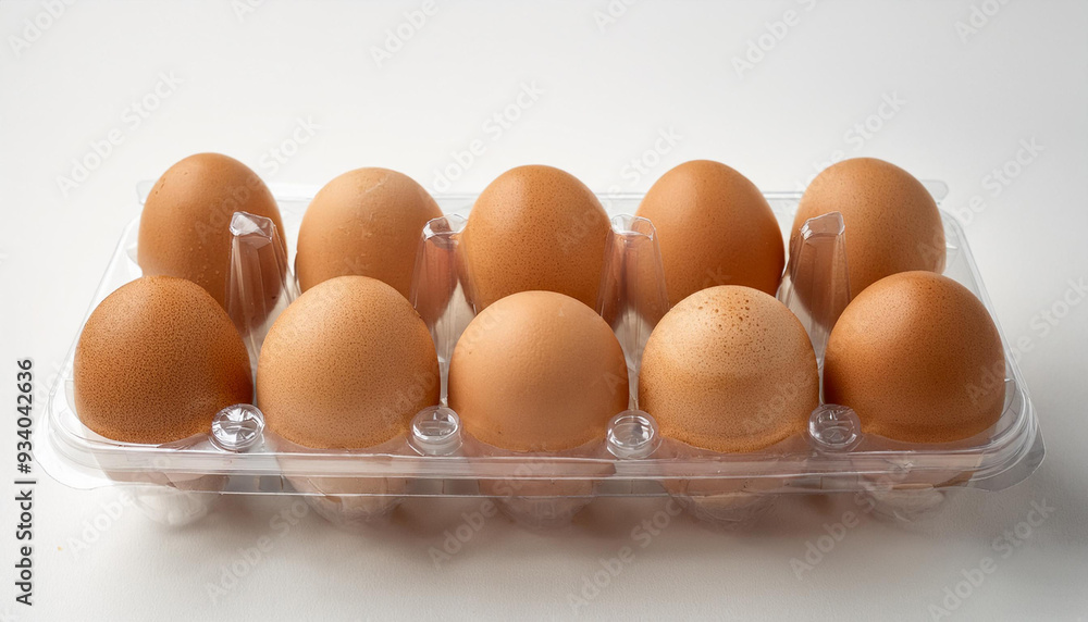 eggs in plastic container eggs in plastic container