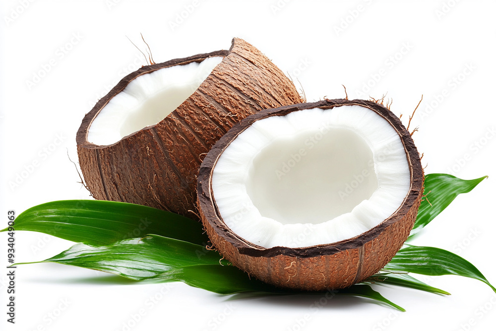 coconut on white background coconut on white background