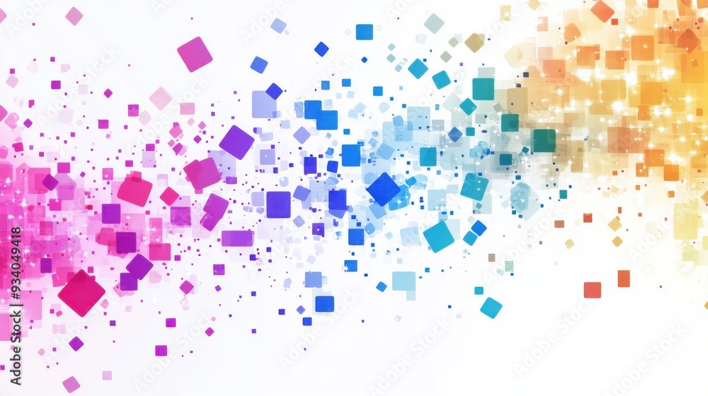 An abstract multicolor background with squares An abstract multicolor background with squares
