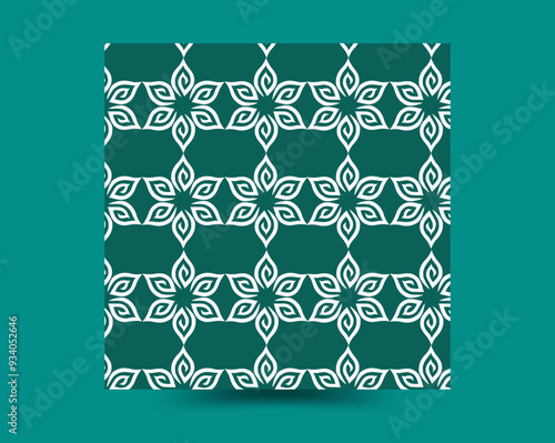  Stylish flower line pattern background