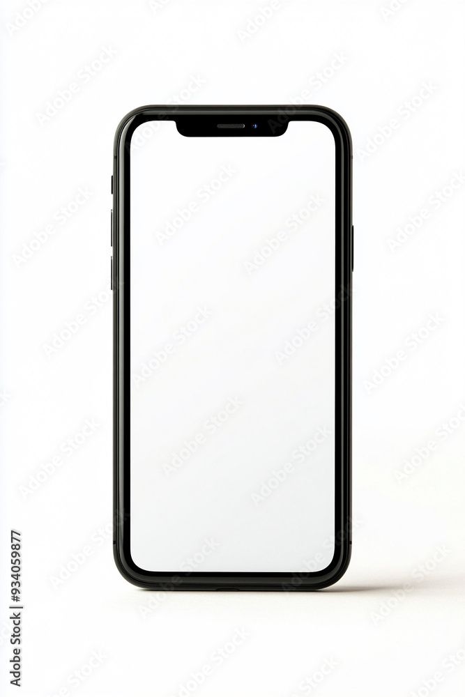 blank screen mock up phone isolated on white blank screen mock up phone isolated on white