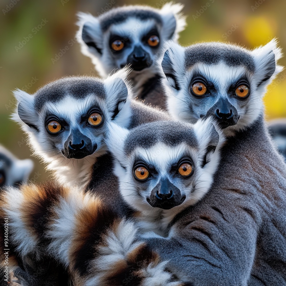 Obraz premium Lemurs in Natural Habitat