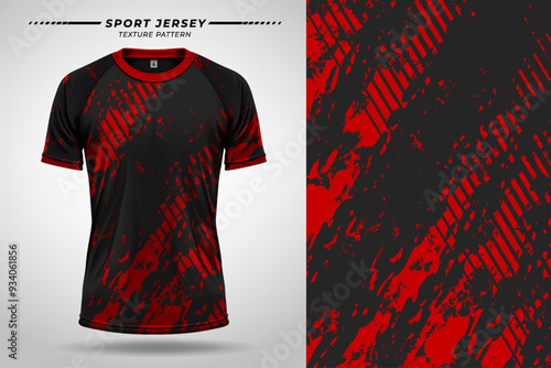 Sport jersey kit texture with vector mockup showcasing realistic fabric design and customizable layout