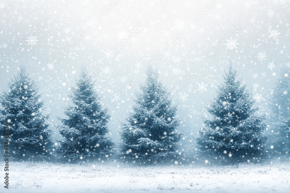 christmas trees with snowflakes christmas trees with snowflakes