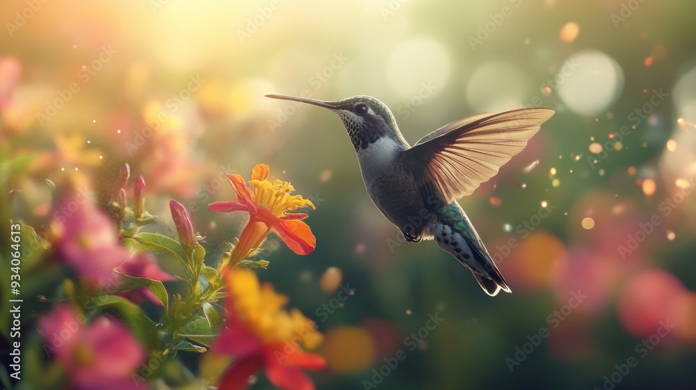 Fototapeta premium Hummingbird in Flight