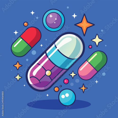 Magic Pills Vector Illustration