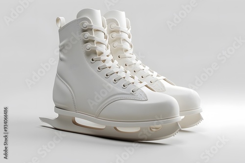 Elegant White Ice Skates Showcasing Modern Design and Style