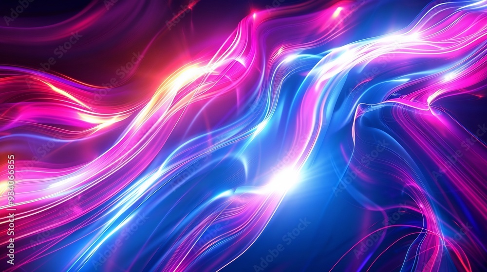 Abstract Swirling Neon Lights Abstract Swirling Neon Lights