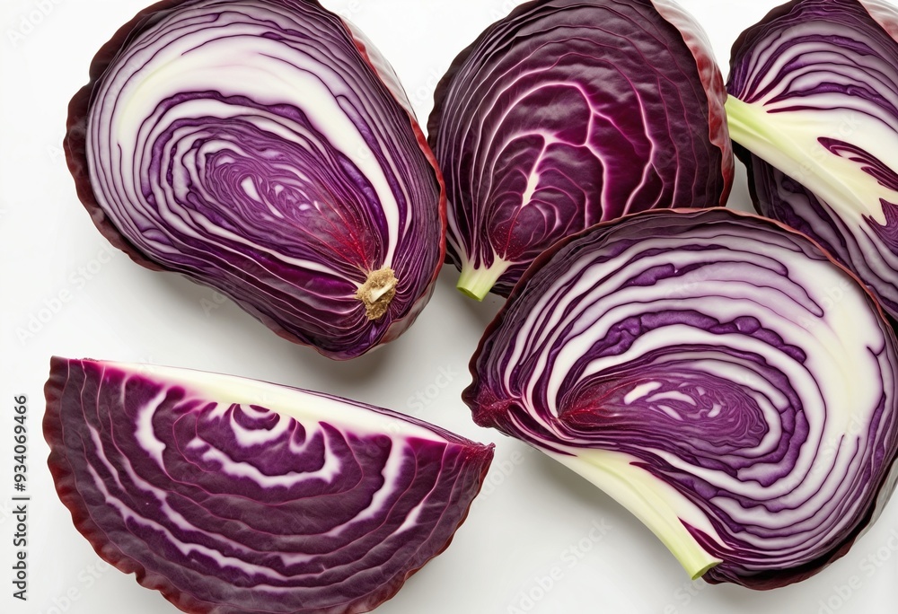 Isolated Purple Kale on white Background Isolated Purple Kale on white Background