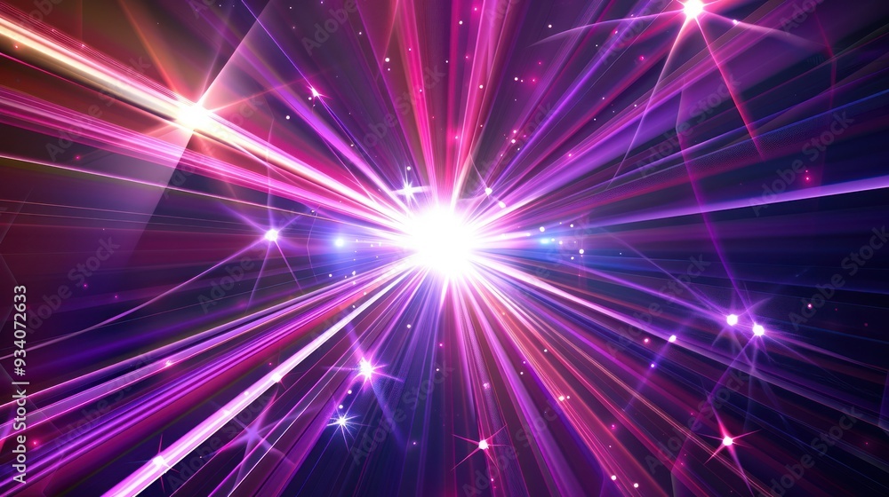 Abstract Light Burst with Pink and Purple Rays Abstract Light Burst with Pink and Purple Rays