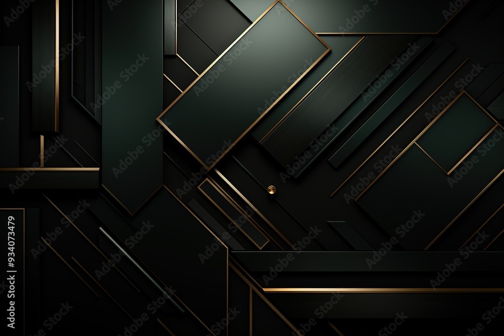 Abstract geometric pattern with black and gold color. Abstract geometric pattern with black and gold color.