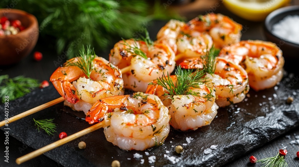 The national cuisine of Germany: Royal Shrimp Snack bars - Leckere Garnelen. The national cuisine of Germany: Royal Shrimp Snack bars - Leckere Garnelen.