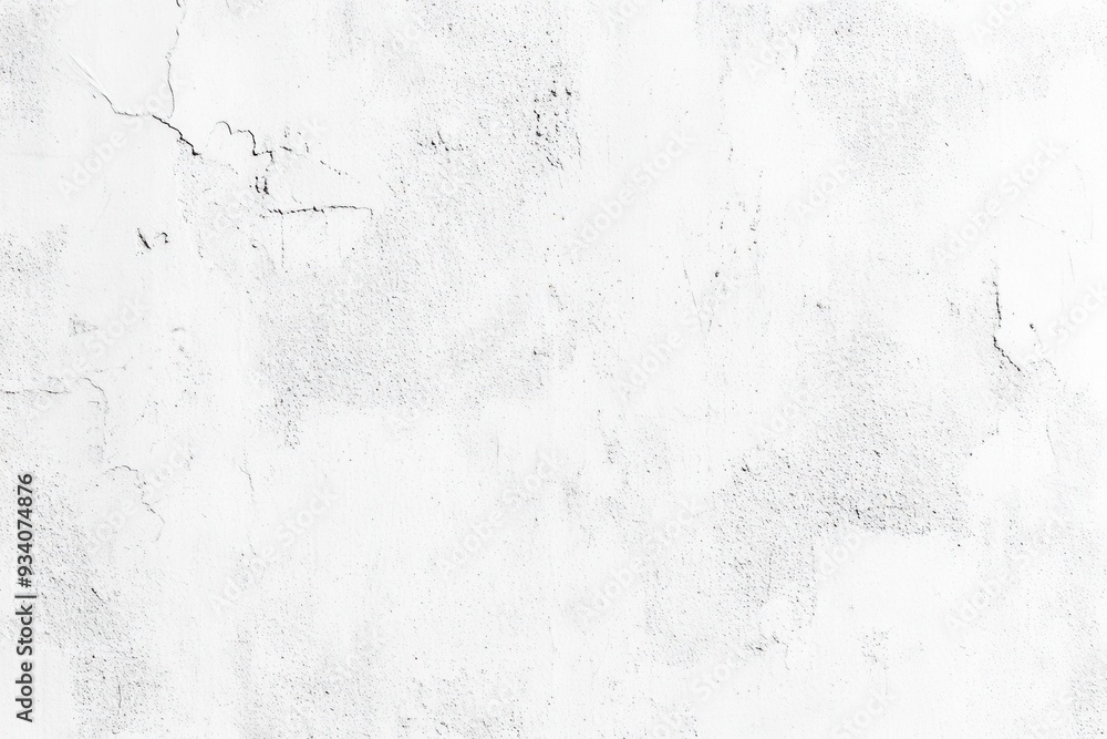 Obraz premium A close-up view of a white textured wall with visible cracks and rough patches.