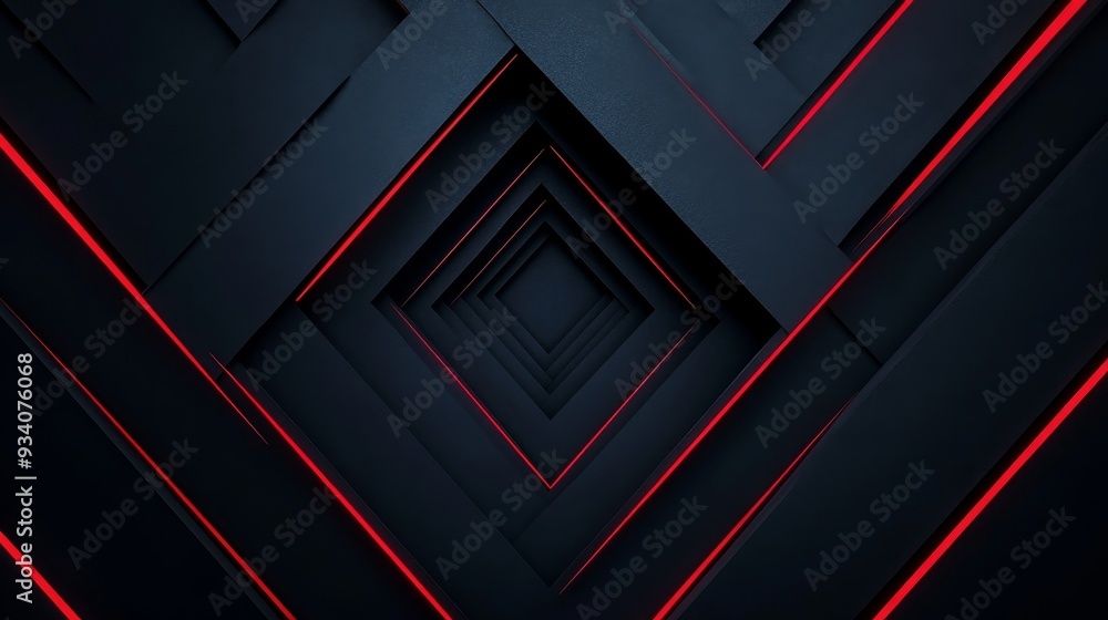 A visually striking abstract design featuring geometric shapes and glowing red accents against a dark background. A visually striking abstract design featuring geometric shapes and glowing red accents against a dark background.